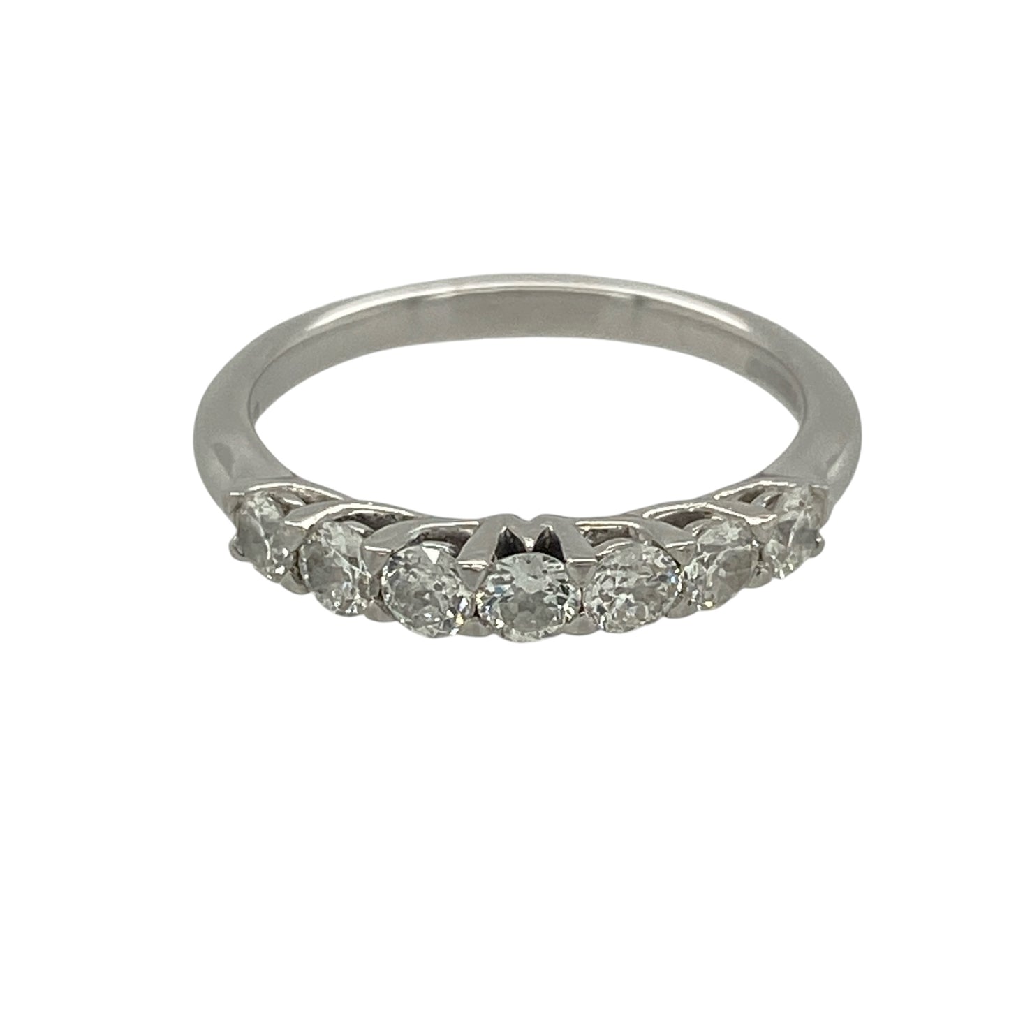 Platinum & Diamond Seven Stone Band Ring