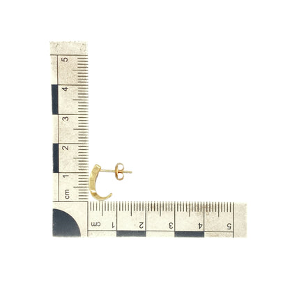 9ct Gold & Diamond Wave Style Stud Earrings