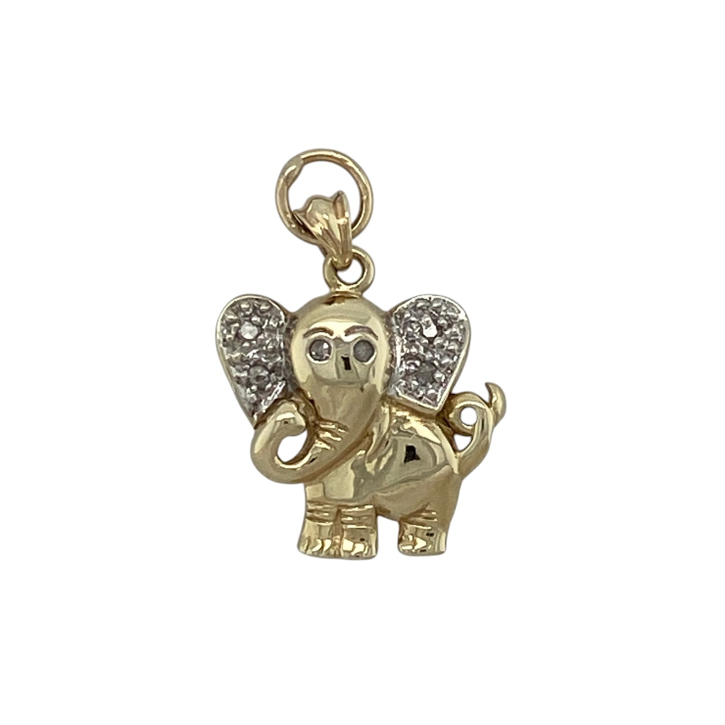 9ct Gold & Diamond Elephant Pendant