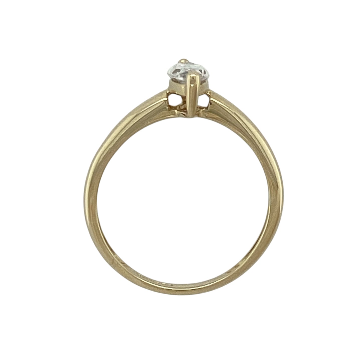 14ct Gold & Marquise Solitaire Ring