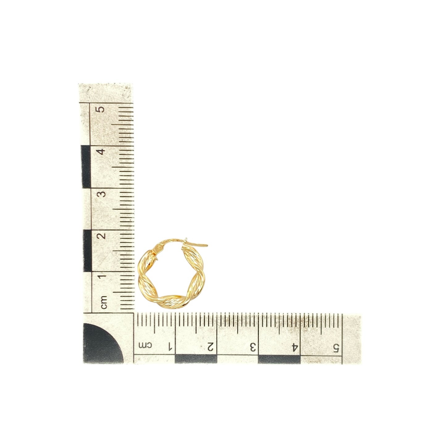9ct Gold Twisted Hoop Creole Earrings