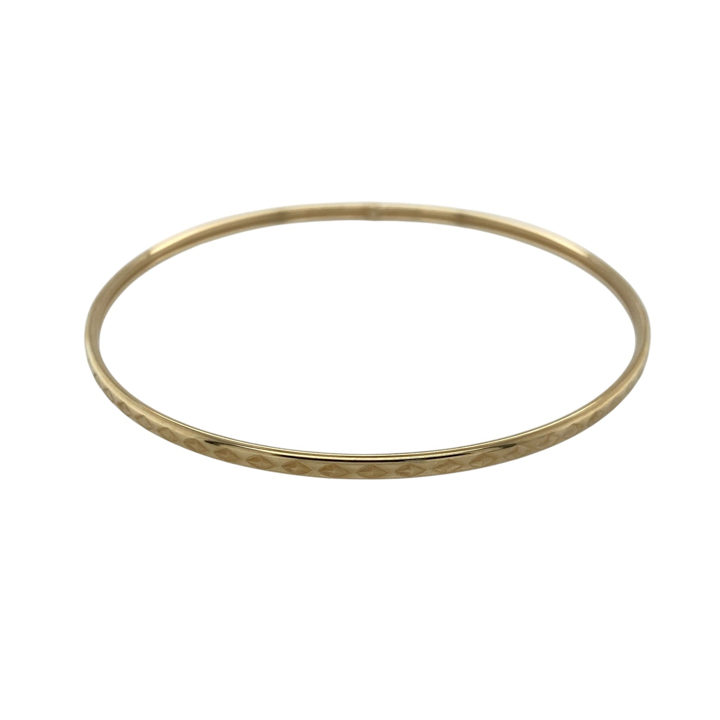 9ct Gold Patterned Bangle