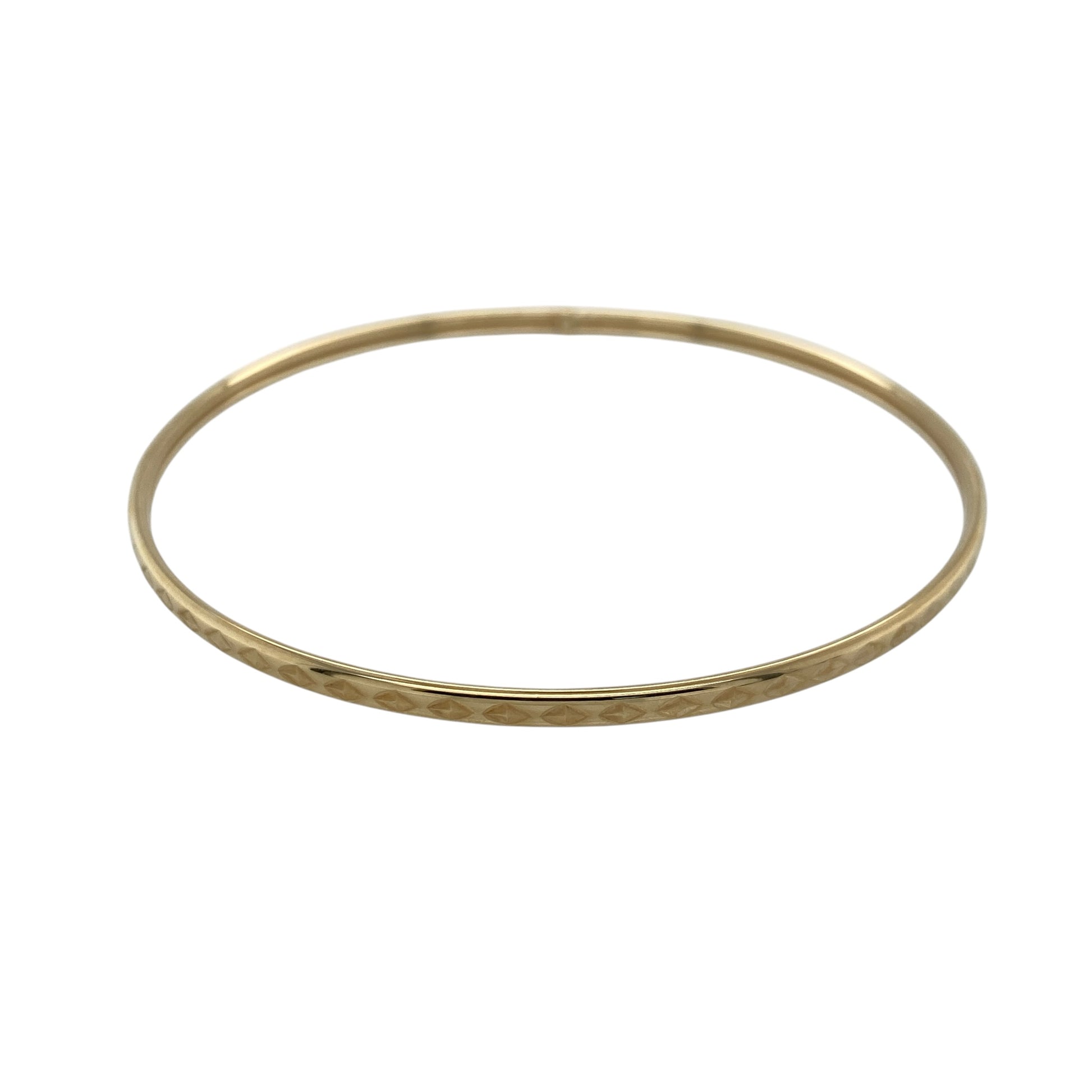 9ct Gold Patterned Bangle
