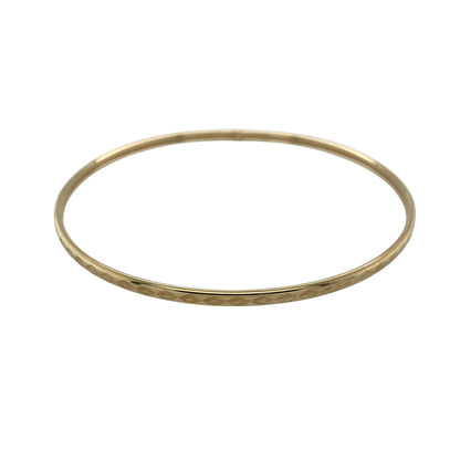 9ct Gold Patterned Bangle