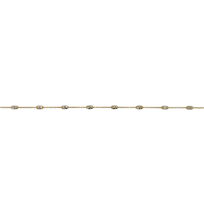 9ct Gold 7" Patterned Ball and Link Bracelet