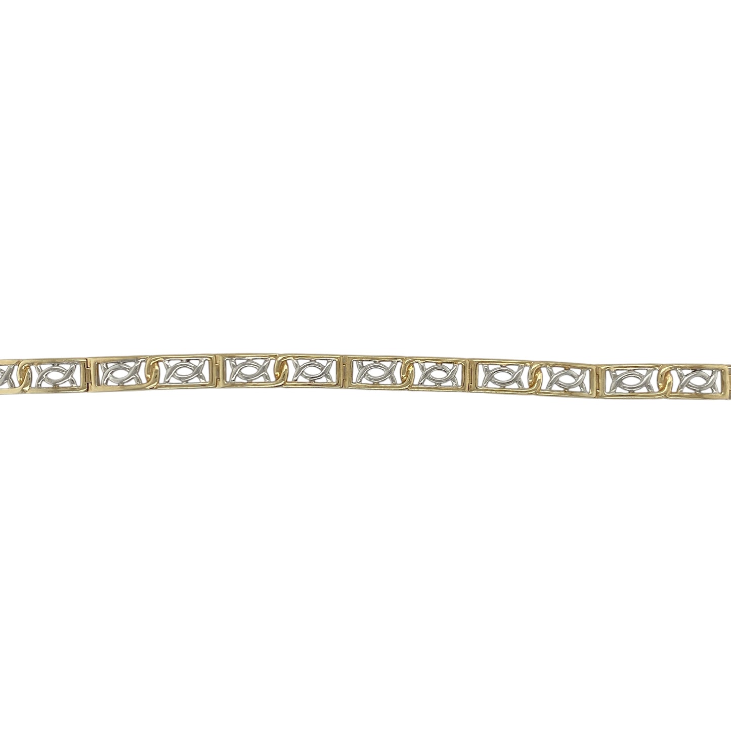9ct Gold 7" Celtic Style Link Bracelet