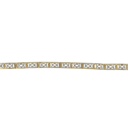 9ct Gold 7" Celtic Style Link Bracelet