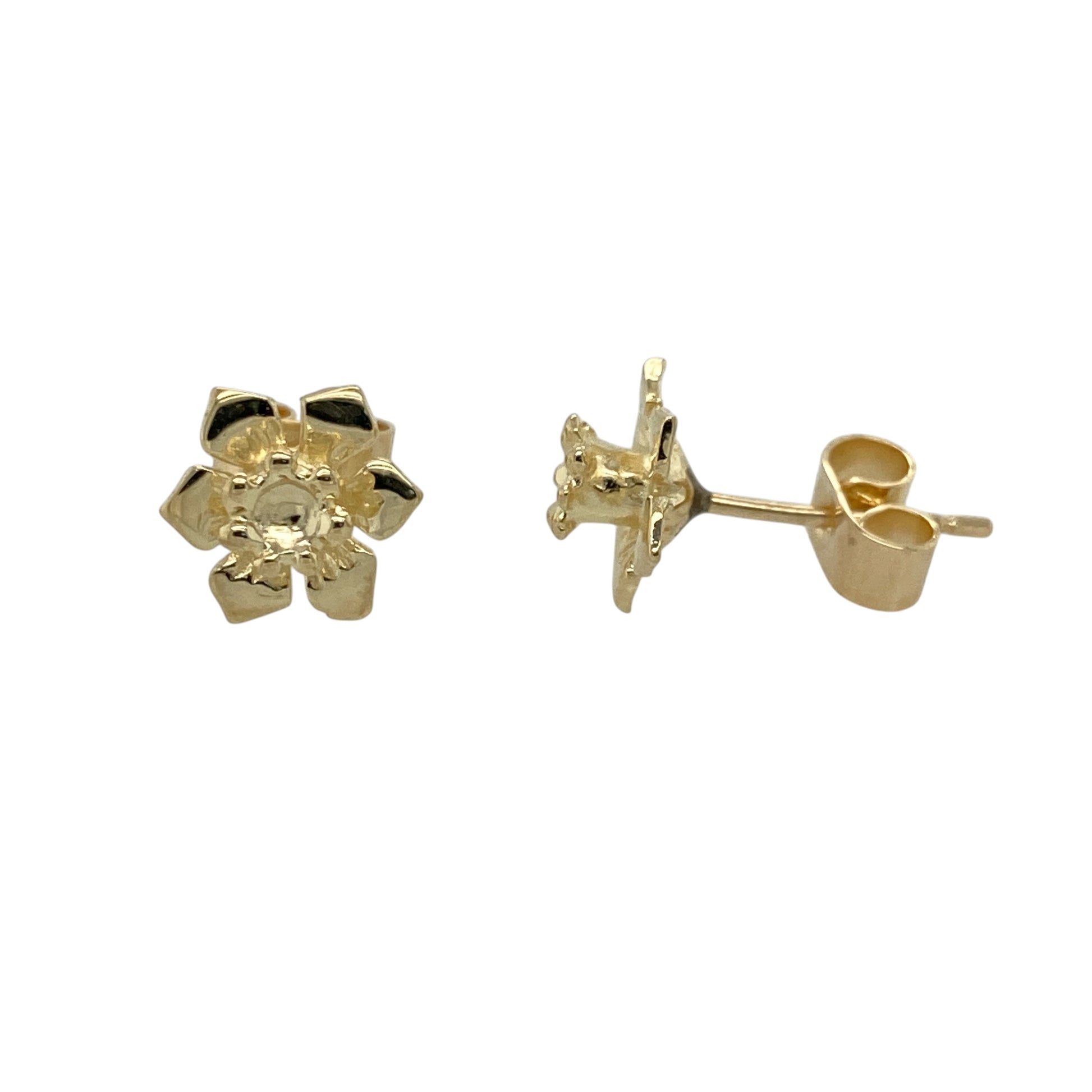 9ct Gold Daffodil Stud Earrings