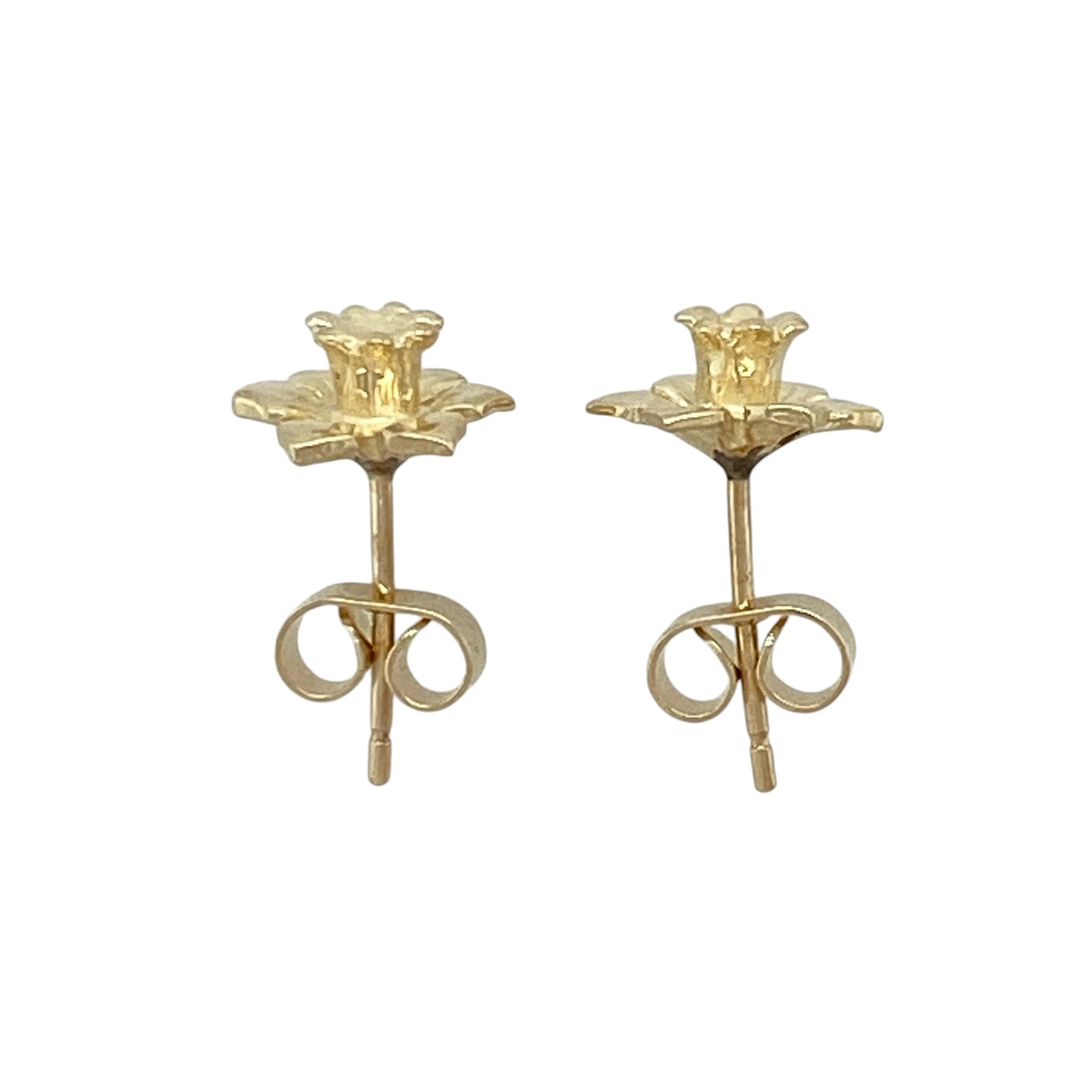 9ct Gold Daffodil Stud Earrings