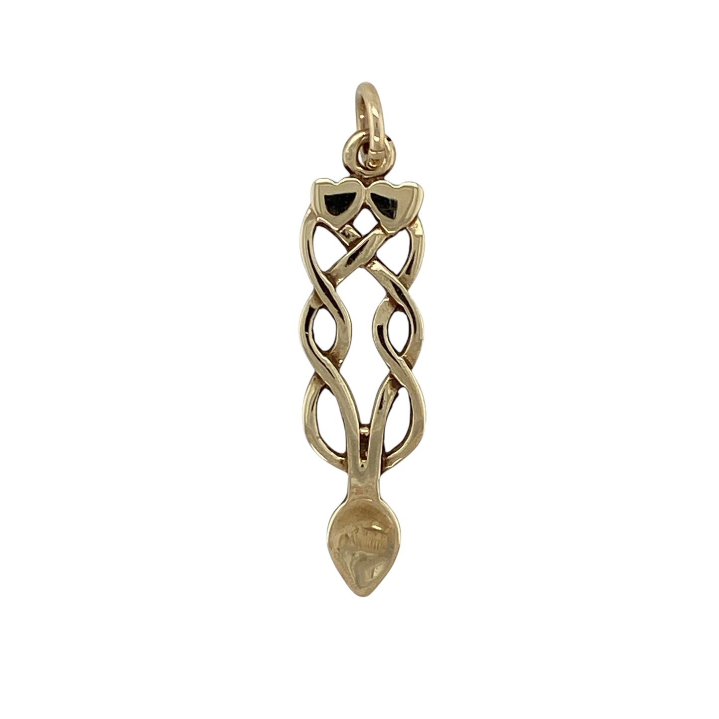 9ct Gold Heart Celtic Lovespoon Pendant