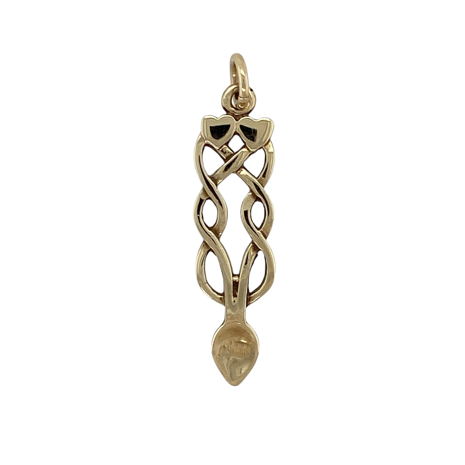 9ct Gold Heart Celtic Lovespoon Pendant