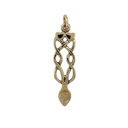 9ct Gold Heart Celtic Lovespoon Pendant
