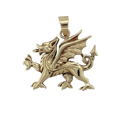 9ct Gold Welsh Dragon Pendant