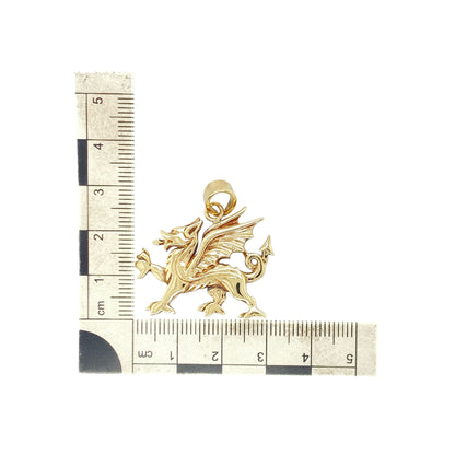 9ct Gold Welsh Dragon Pendant