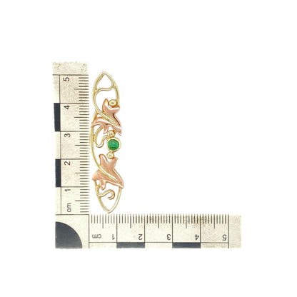 9ct Gold Clogau & Emerald Set Lady of Caerphilly Pendant