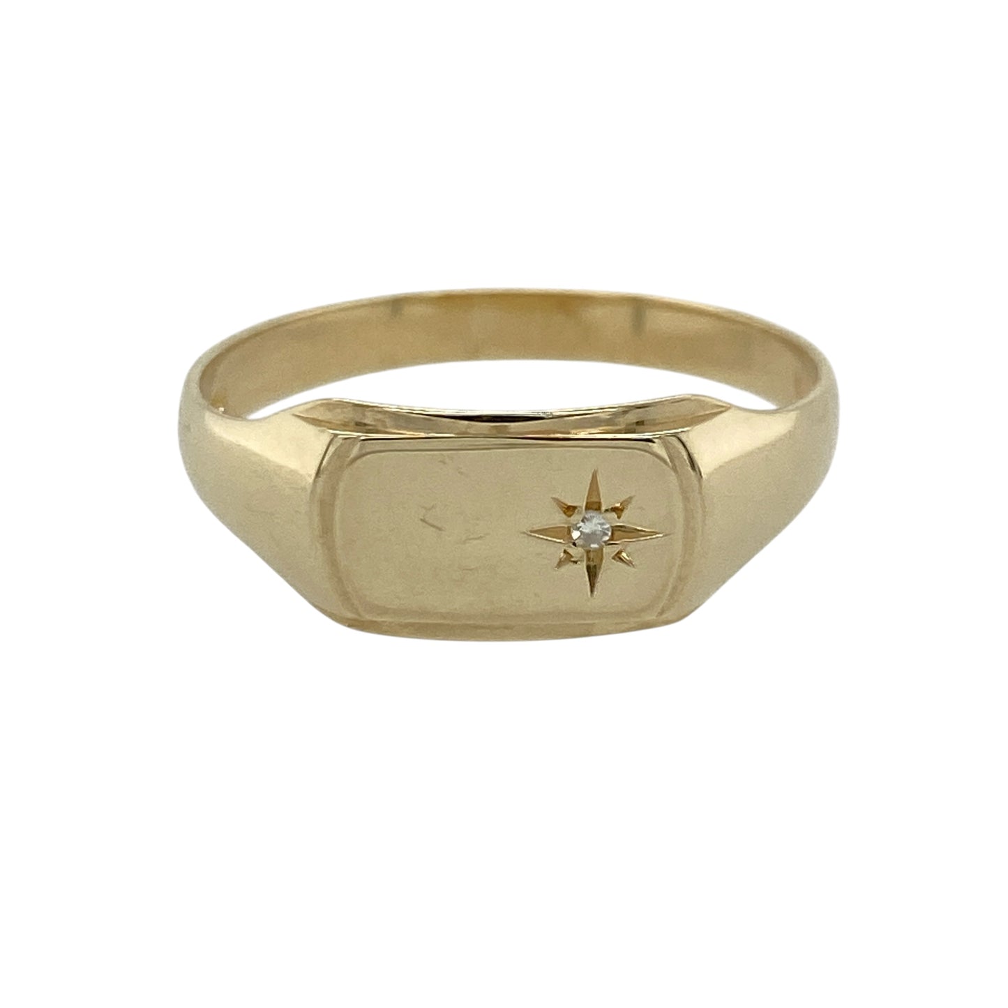 9ct Gold & Diamond Signet Ring