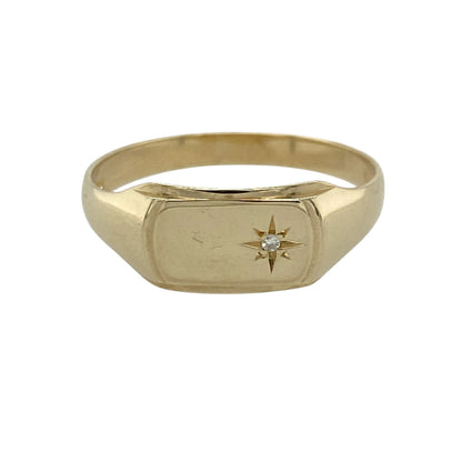 9ct Gold & Diamond Signet Ring