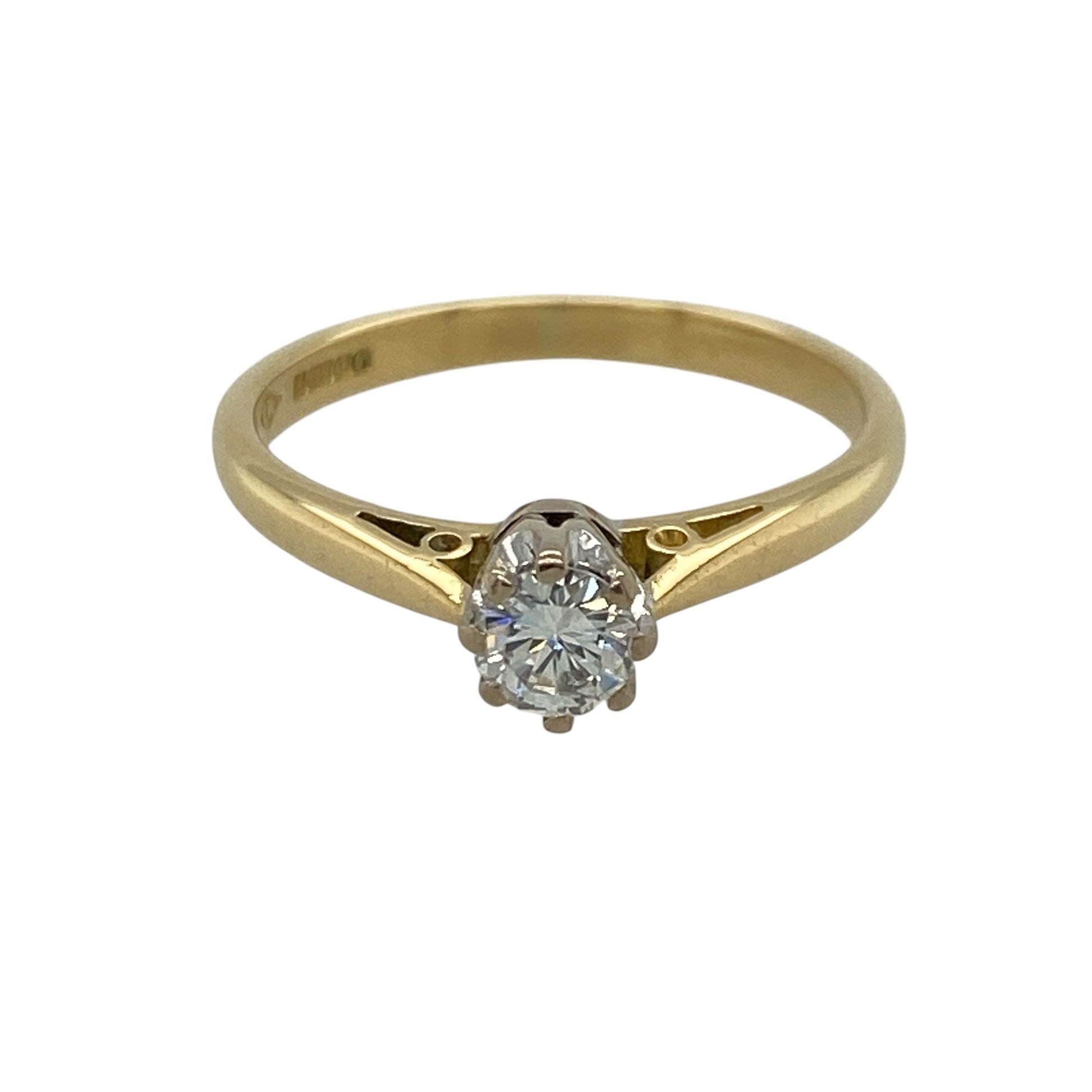 18ct Gold & Diamond Solitaire Ring