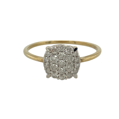 9ct Gold & Diamond Cluster Ring