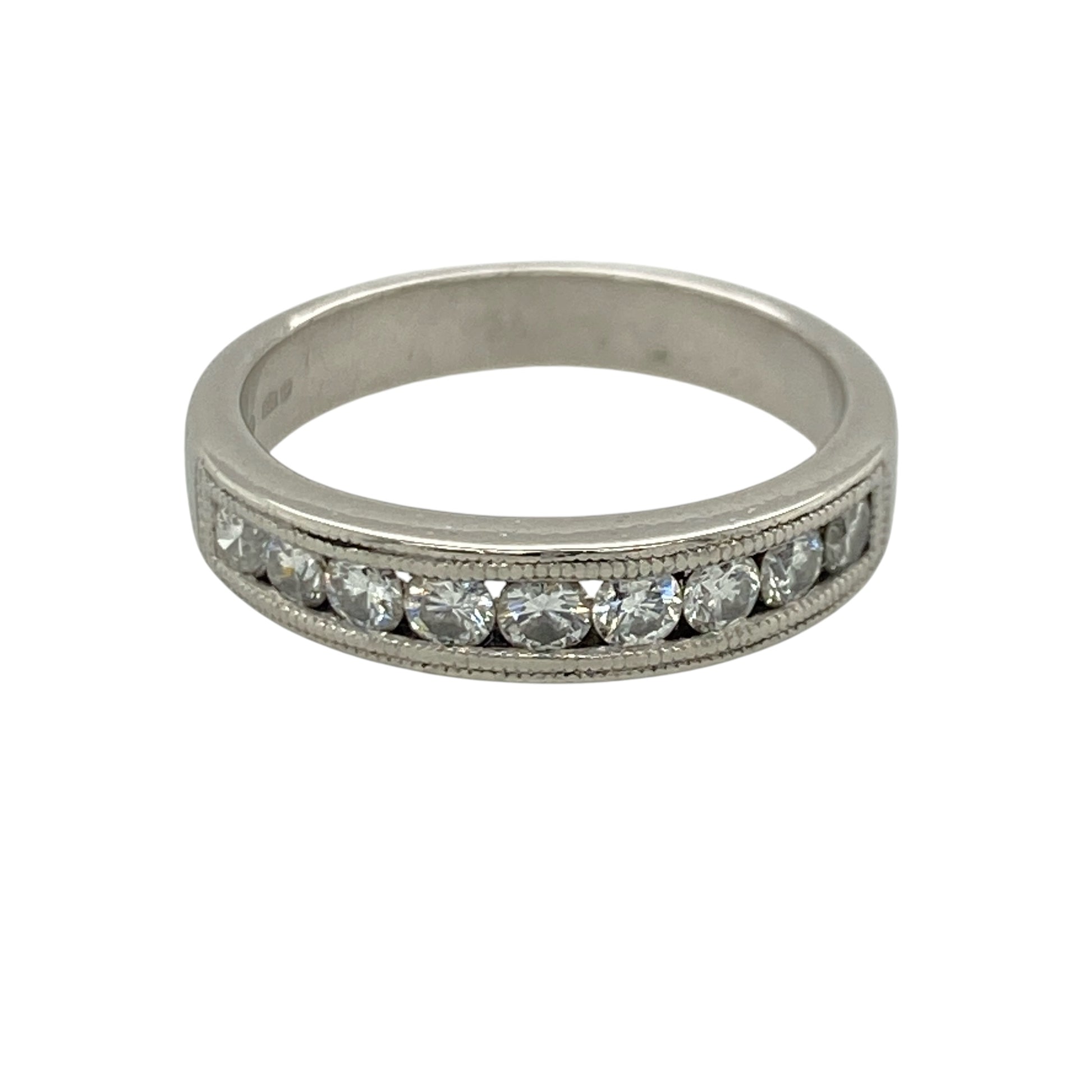 Platinum & Diamond Band Ring