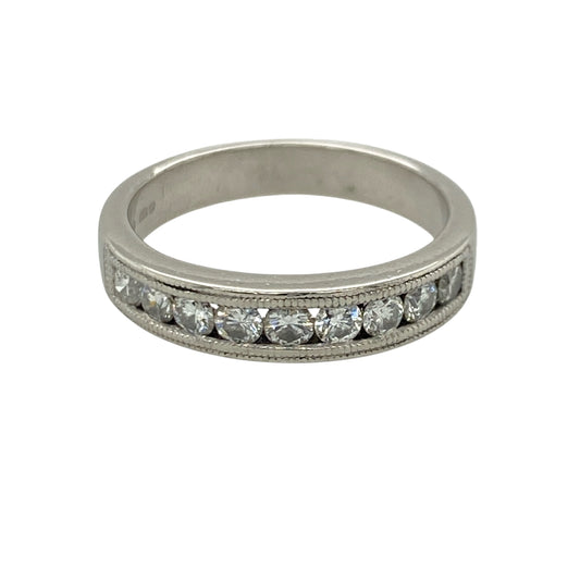 Platinum & Diamond Band Ring