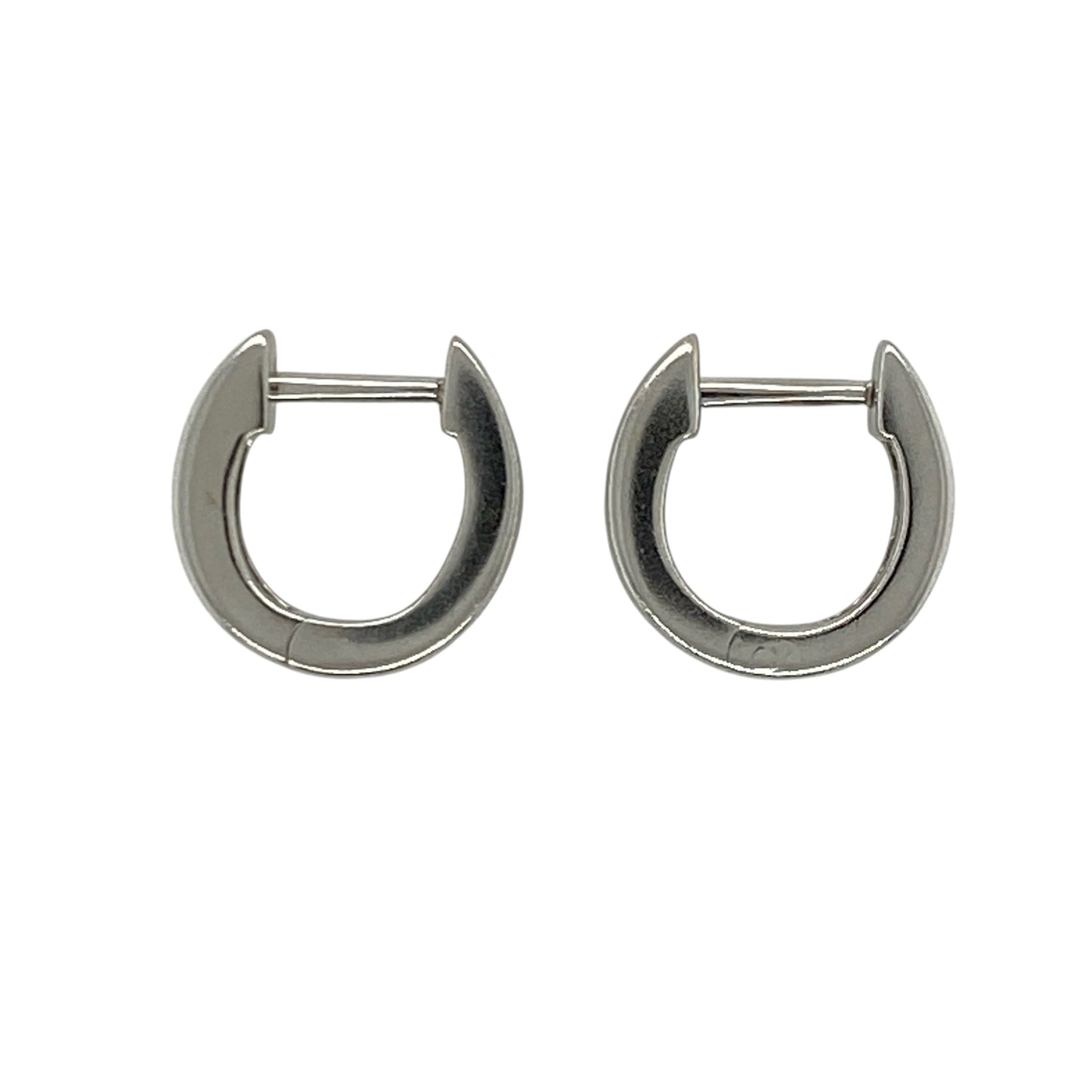 18ct White Gold & Diamond Huggie Earrings