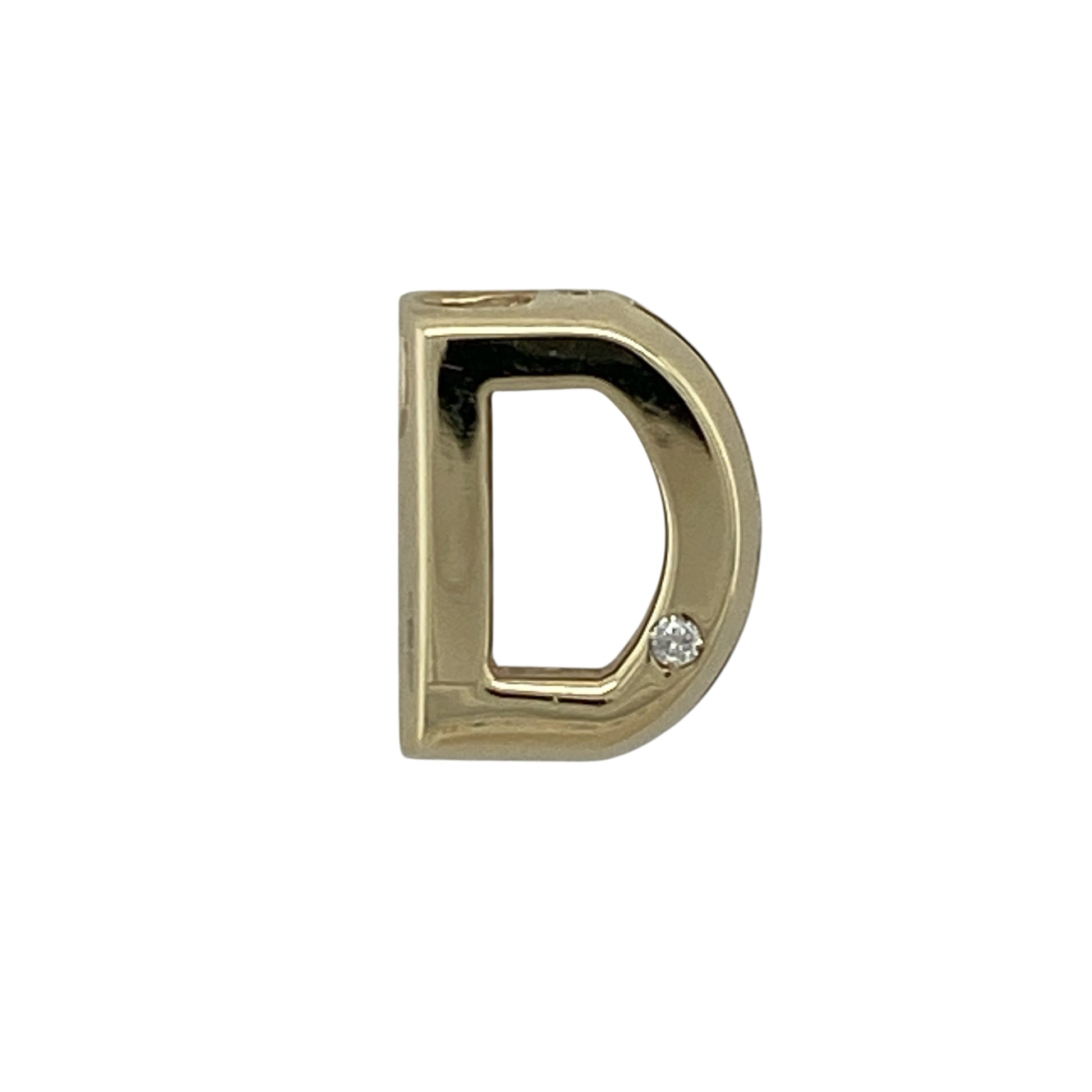9ct Gold & Diamond Initial 'D' Pendant