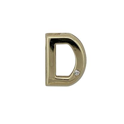 9ct Gold & Diamond Initial 'D' Pendant