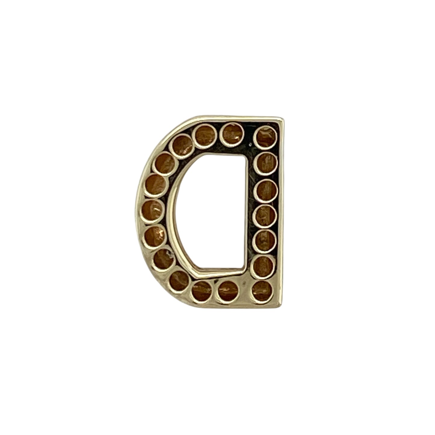 This pre-owned 9ct yellow gold diamond initial 'D' pendant combines personalised style with the timeless sparkle of diamonds.

Design: The pendant is shaped as the letter 'D' and is beautifully accented with sparkling diamonds, creating an elegant and meaningful piece. Its polished yellow gold finish makes it ideal for everyday wear or layering with other necklaces.
Material: Made from 9-carat yellow gold.
Gemstone Detail: Set with sparkling diamonds.
