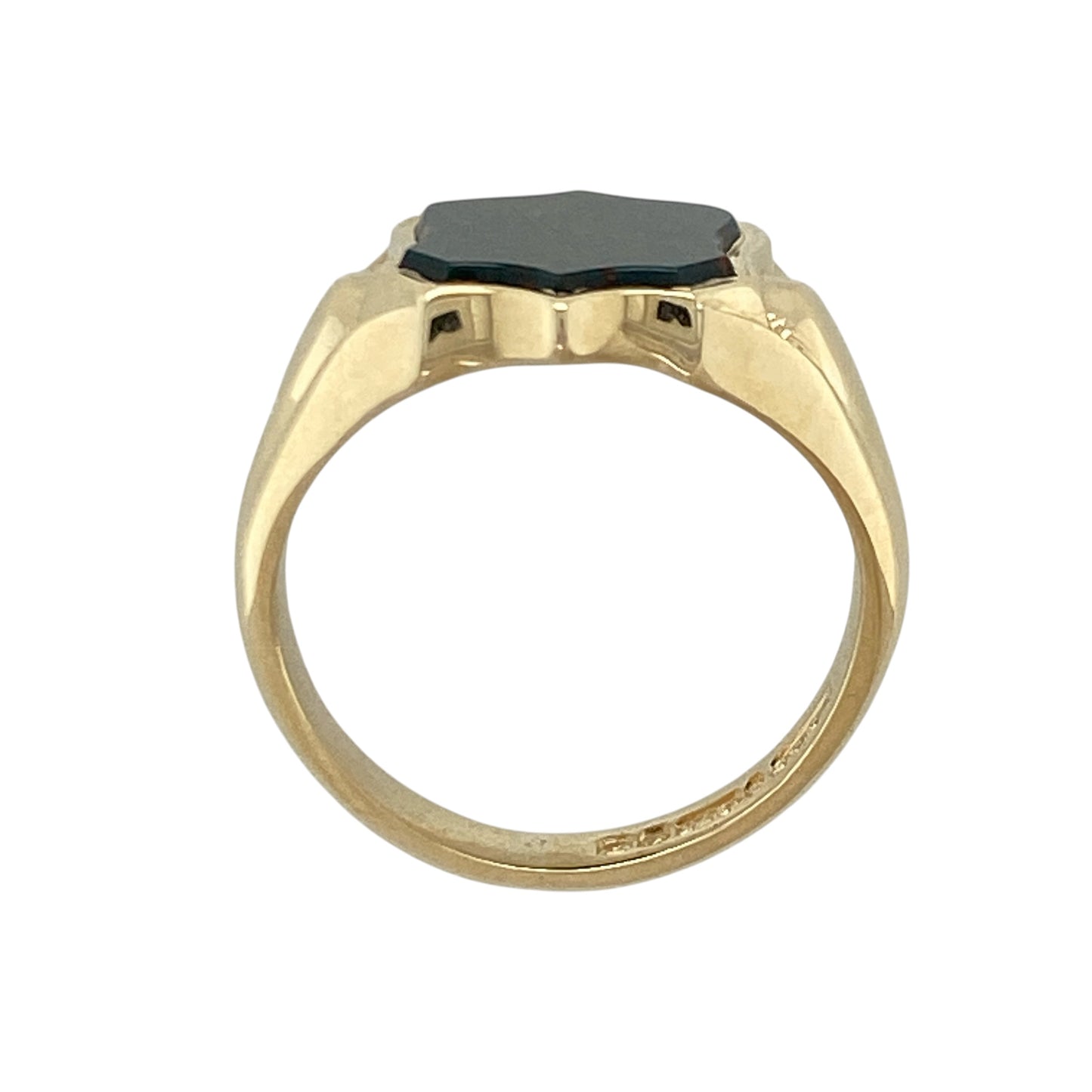 9ct Gold & Bloodstone Shield Signet Ring
