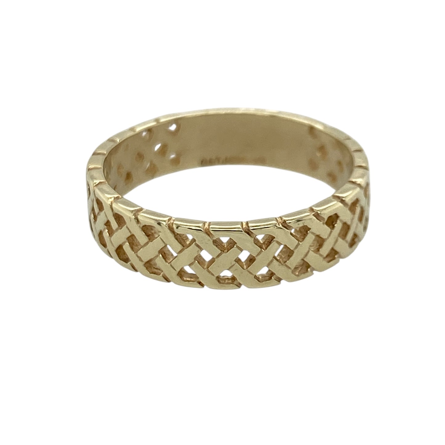 9ct Gold Criss Cross Band Ring