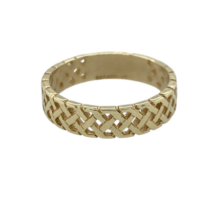 9ct Gold Criss Cross Band Ring