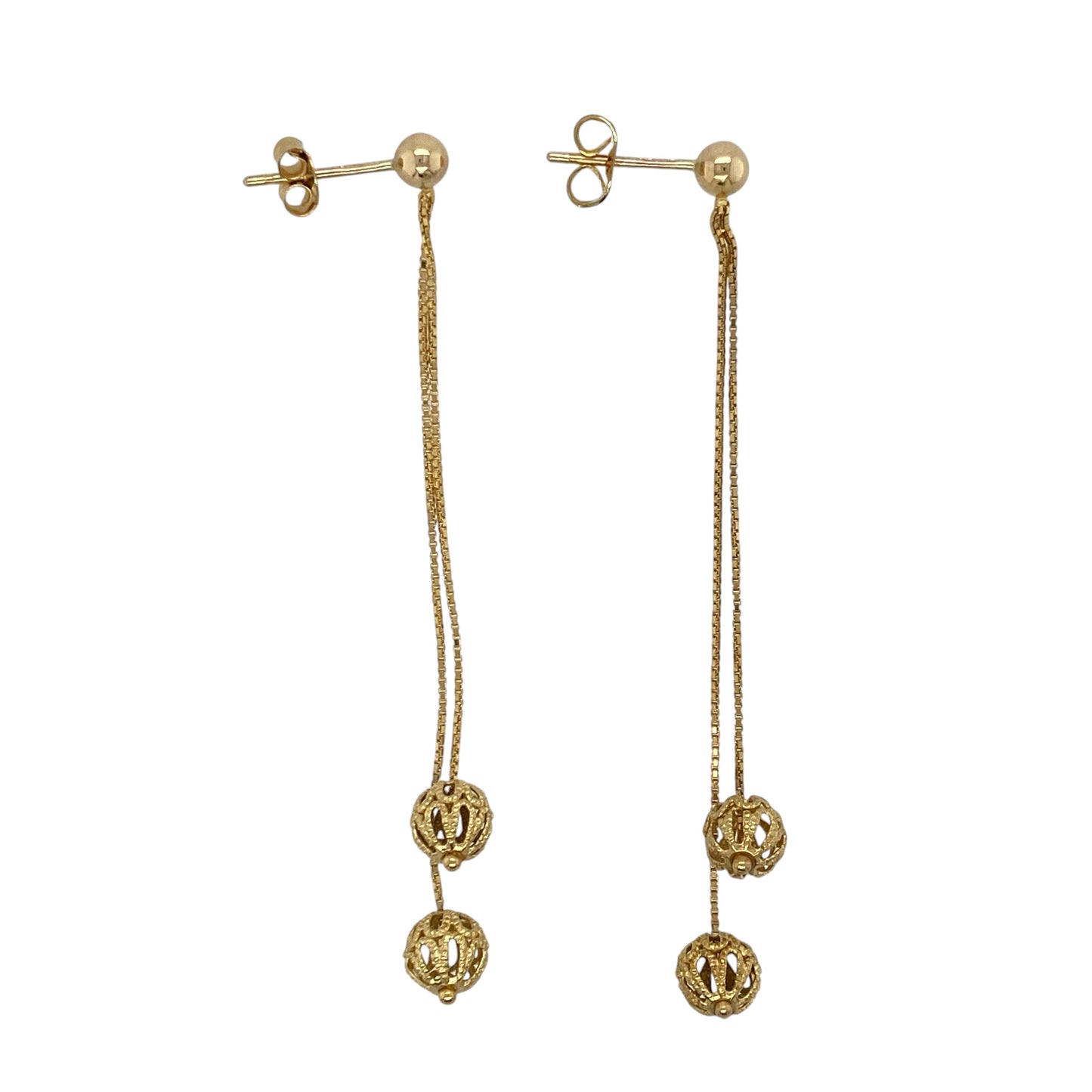9ct Gold Ball Drop Earrings
