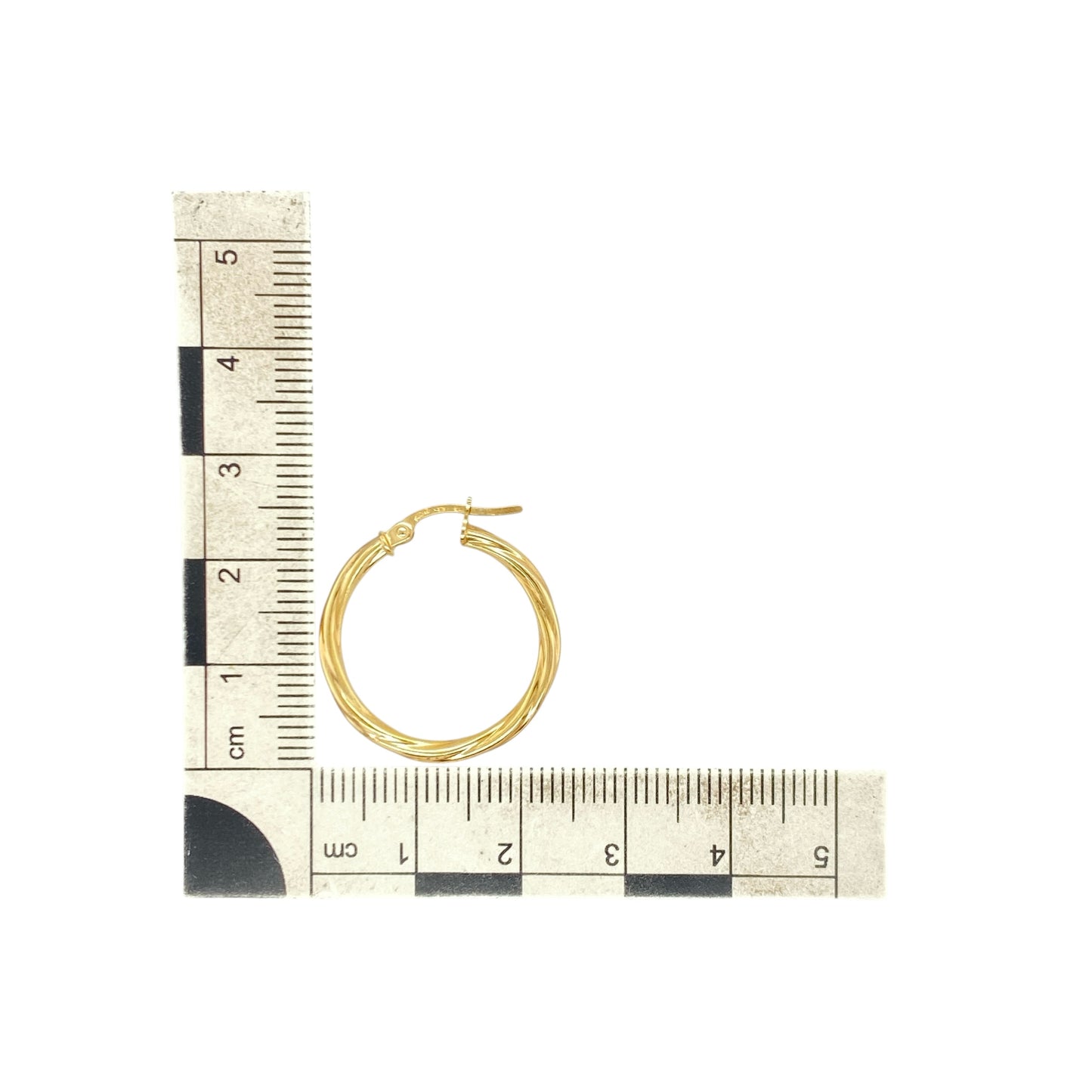 9ct Gold Twisted Hoop Creole Earrings