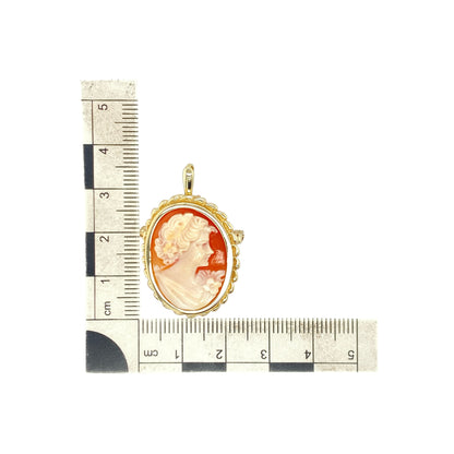 9ct Gold & Cameo Oval Brooch/Pendant