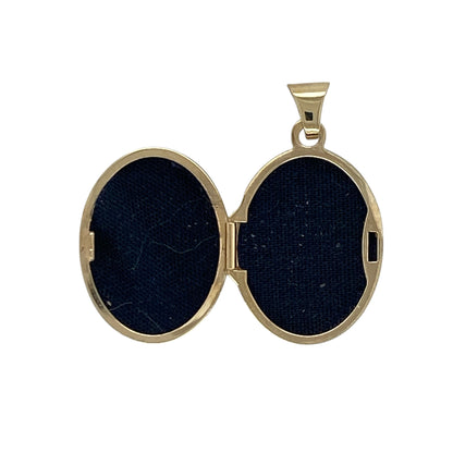 9ct Gold Footprint Oval Locket