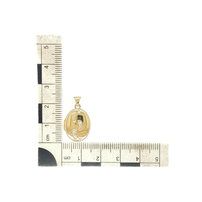 9ct Gold Footprint Oval Locket