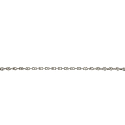 9ct White Gold 7" Anchor Bracelet
