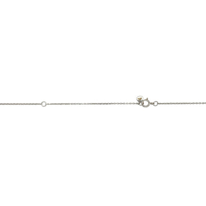 14ct White Gold & Blue Topaz Teardrop 16" - 18" Necklace