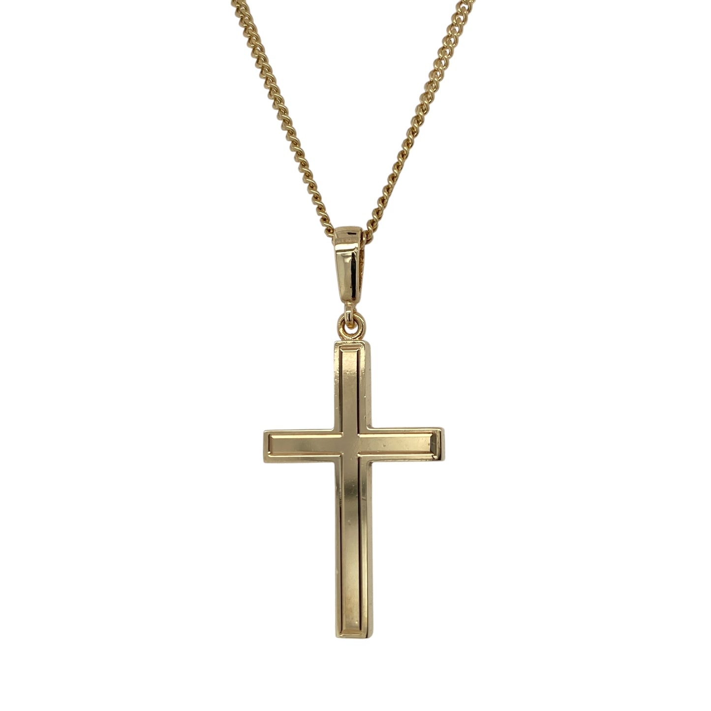 9ct Gold Cross 18" Necklace
