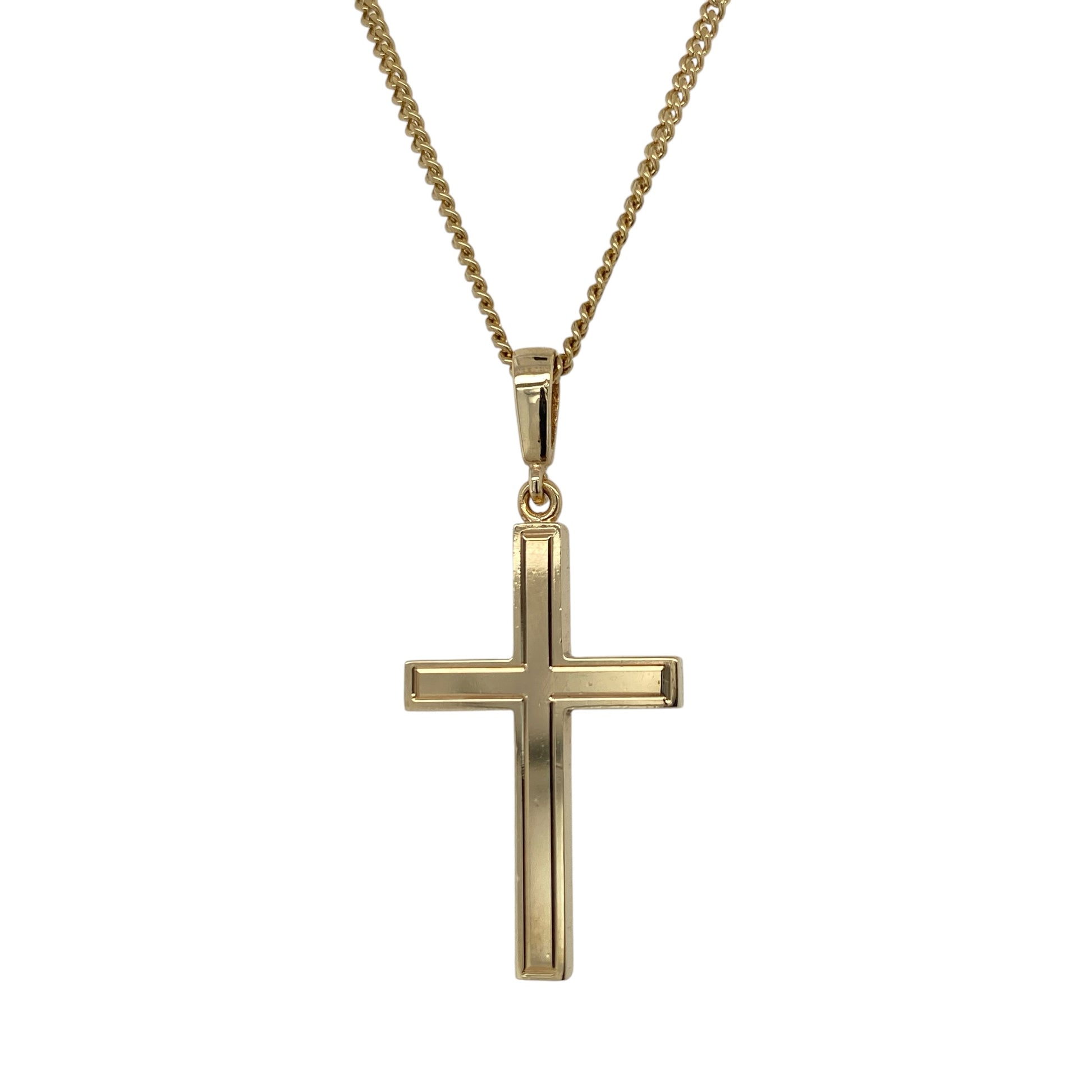 9ct Gold Cross 18" Necklace