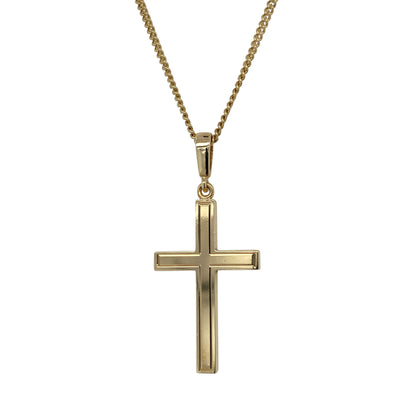 9ct Gold Cross 18" Necklace