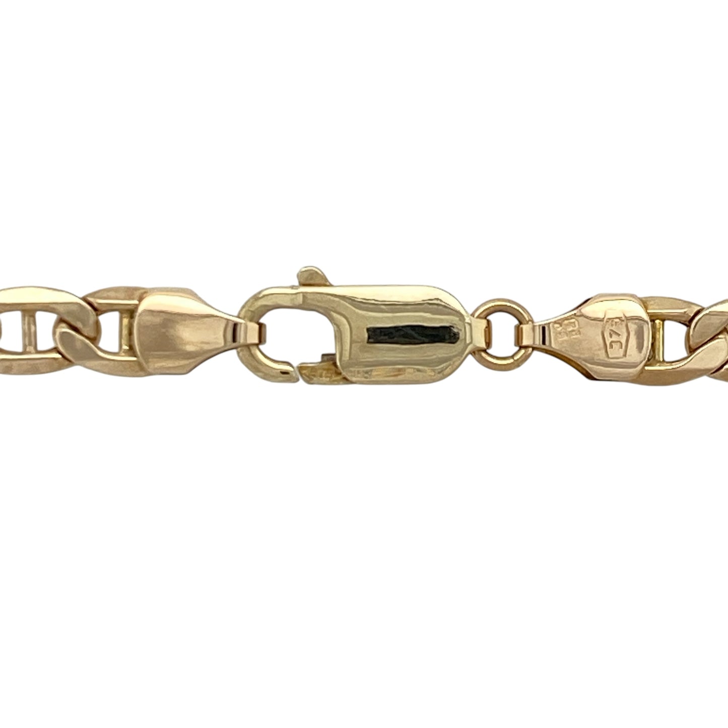 This pre-owned 9ct yellow gold anchor chain is a classic and versatile piece, perfect for wearing on its own or with your favourite pendant.

Design: Featuring traditional anchor links with a polished finish, this 20-inch chain offers a timeless look that suits both everyday wear and special occasions. Its 5mm wide links provide a substantial appearance while remaining comfortable to wear.
Material: Made from 9-carat yellow gold.