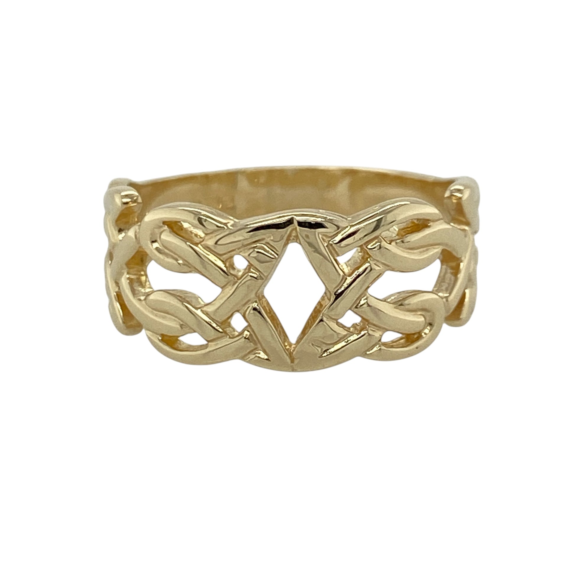 9ct Gold Celtic Knot Style Band Ring