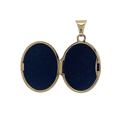 9ct Gold Footprint Oval Locket