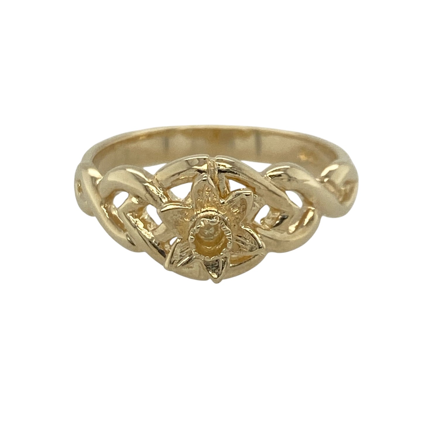 9ct Gold Welsh Daffodil Celtic Ring