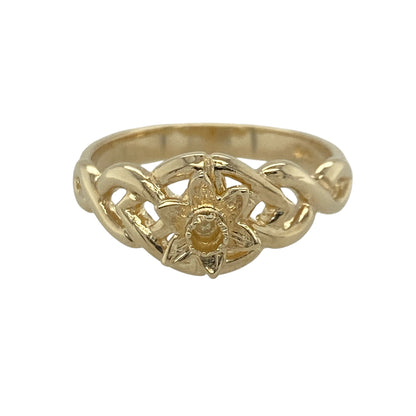 9ct Gold Welsh Daffodil Celtic Ring