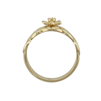 9ct Gold Welsh Daffodil Celtic Ring