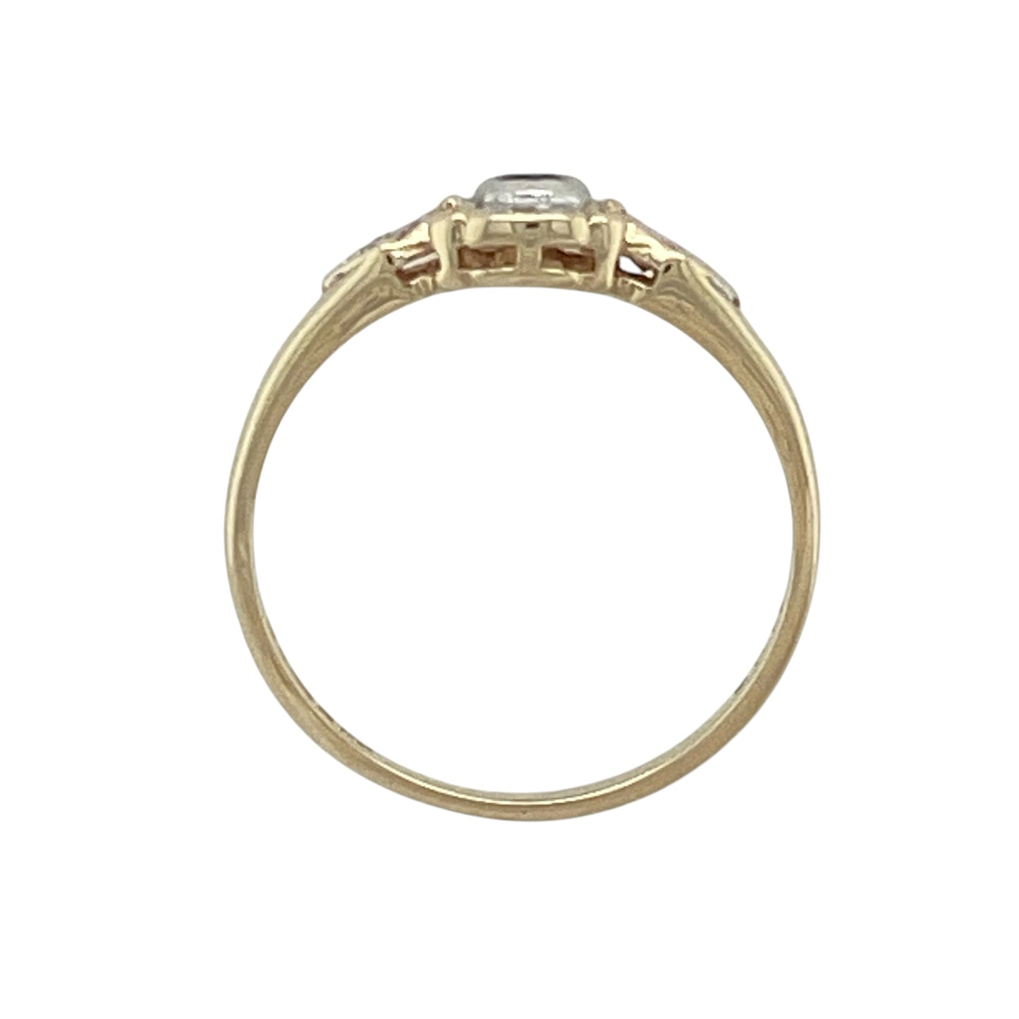 9ct Gold Diamond & Sapphire Cluster Ring