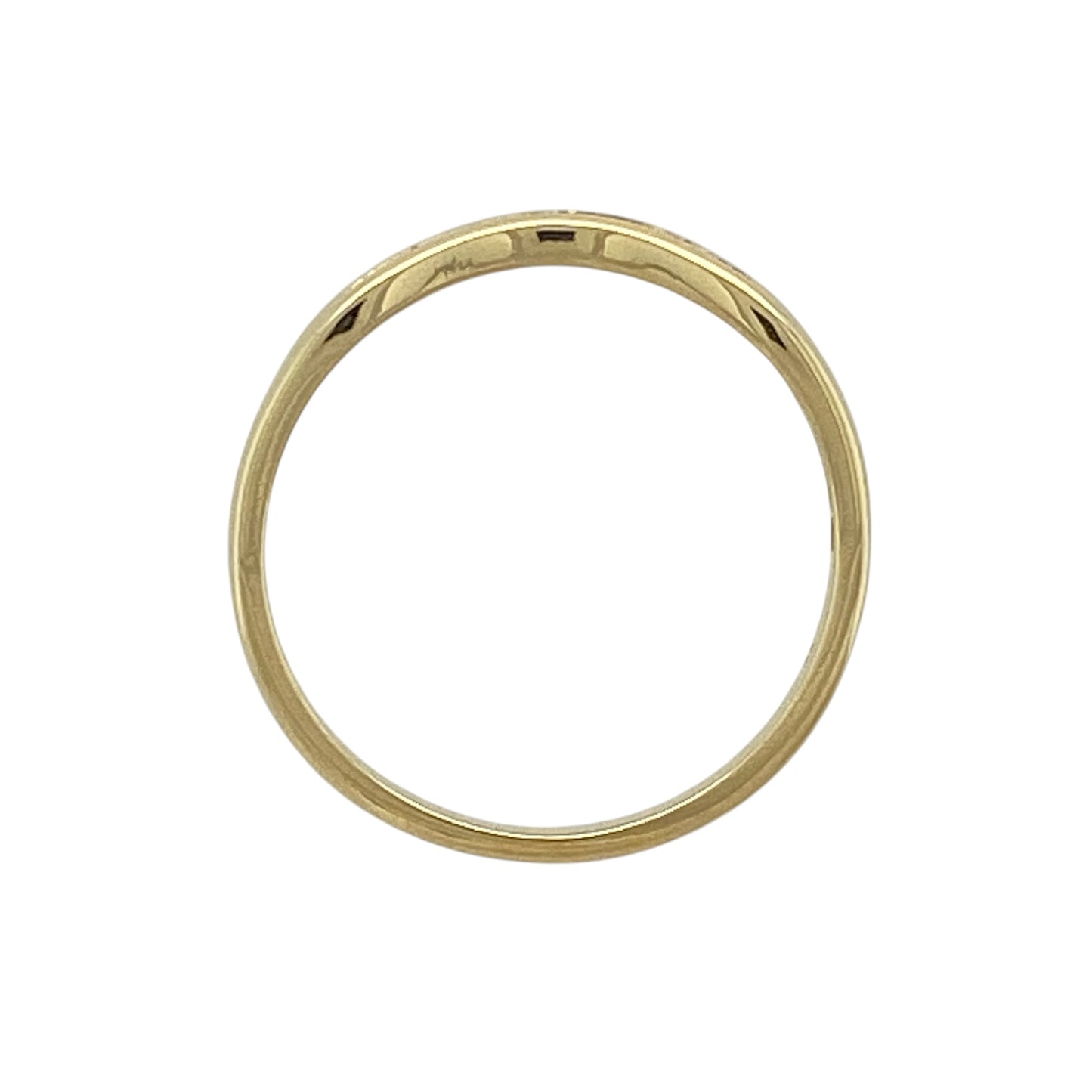 18ct Gold & Diamond Curved Wishbone Ring